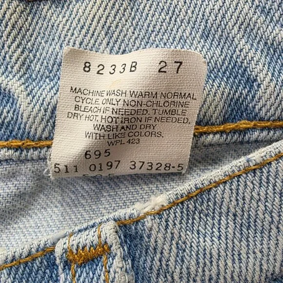 Vintage Levis 505 Denim Shorts 36 USA Made - Picture 2 of 5